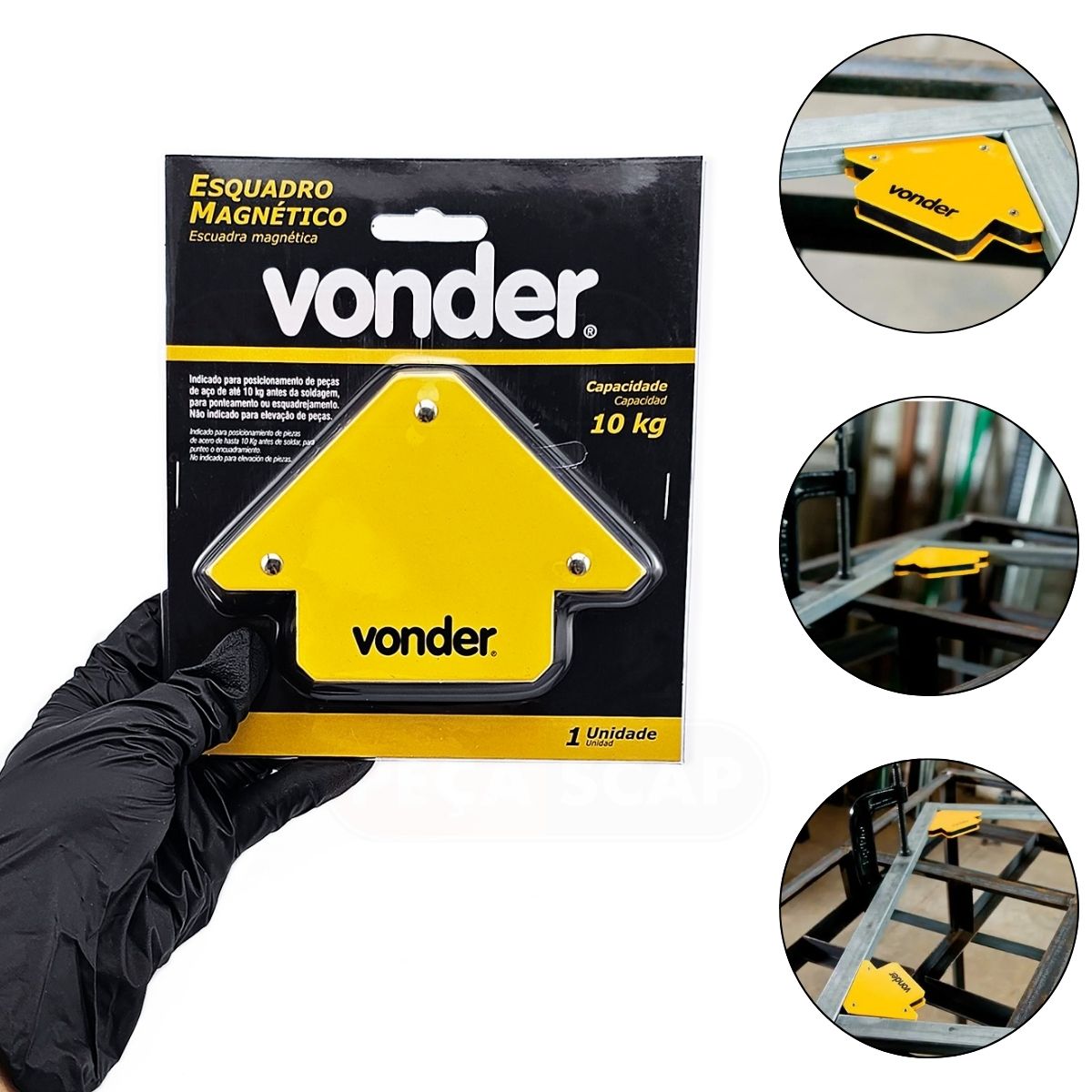 ESQUADRO MAGNETICO 10KG VONDER